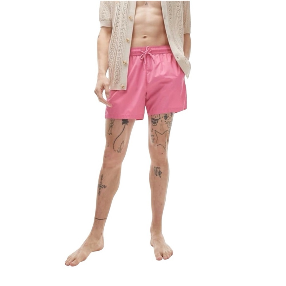 TOPMAN | Drawstring Pink Swimtrunks